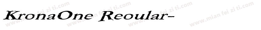 KronaOne Reoular字体转换